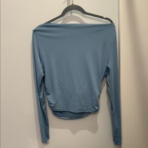 SHEIN Light Blue Long Sleeve Top